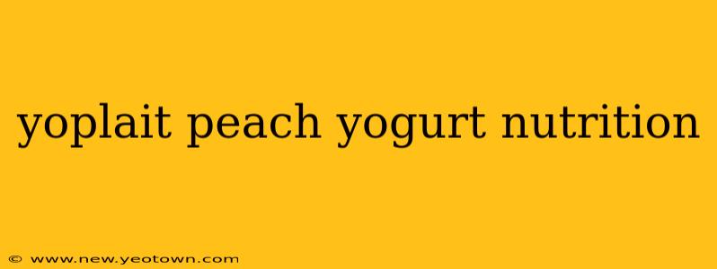 yoplait peach yogurt nutrition
