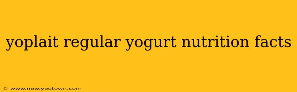 yoplait regular yogurt nutrition facts