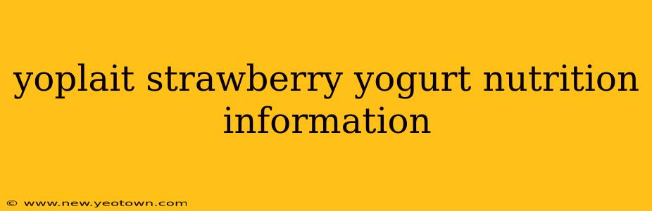 yoplait strawberry yogurt nutrition information