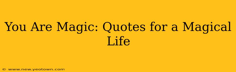You Are Magic: Quotes for a Magical Life