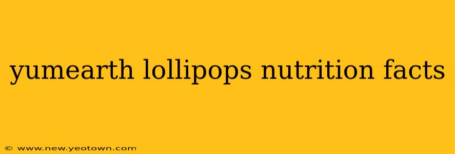yumearth lollipops nutrition facts