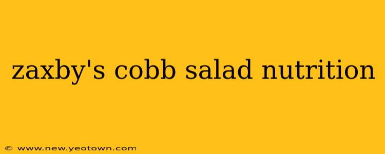 zaxby's cobb salad nutrition
