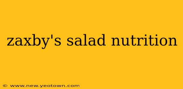 zaxby's salad nutrition