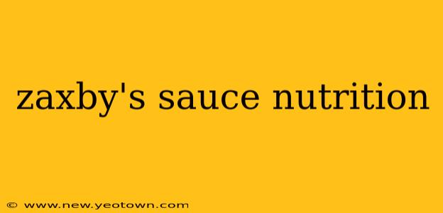zaxby's sauce nutrition