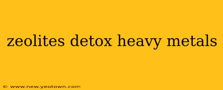 zeolites detox heavy metals