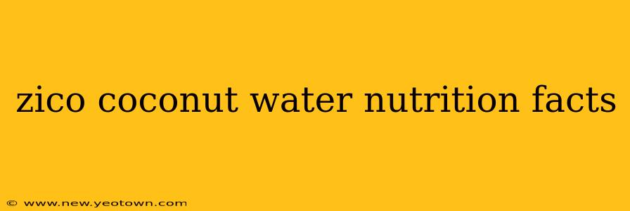 zico coconut water nutrition facts